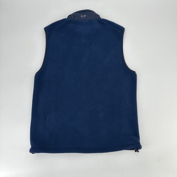 Vineyard Vines fleece vest Men’s size small navy blue full zip preppy - Picture 2 of 8